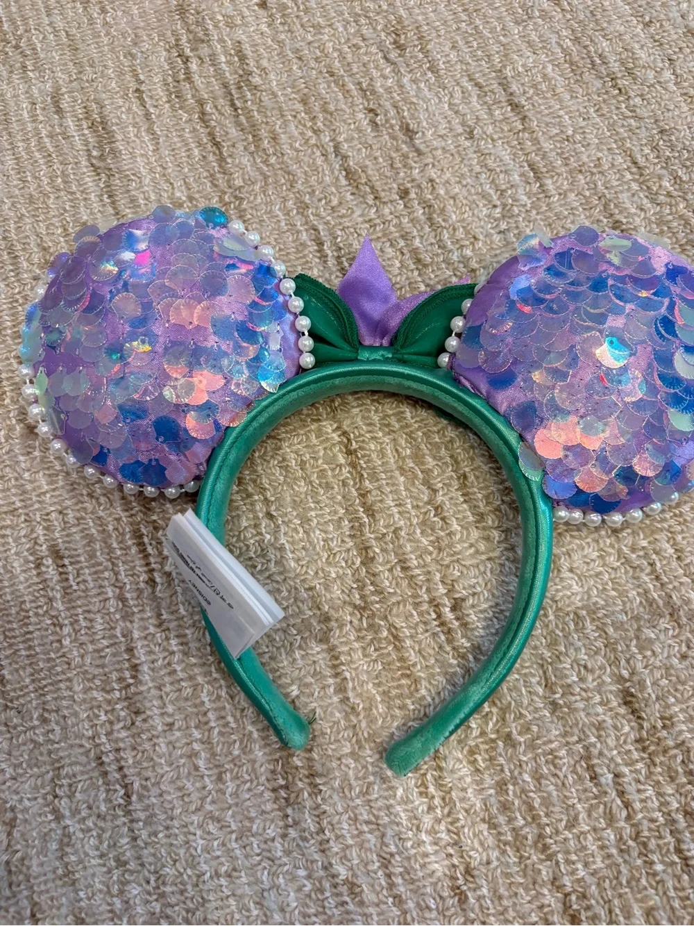 Disney Green and Purple Sequin Mermaid Ear Headband